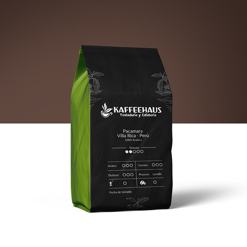 Diseño de empaque bolsa de café Kaffeehaus Arequipa