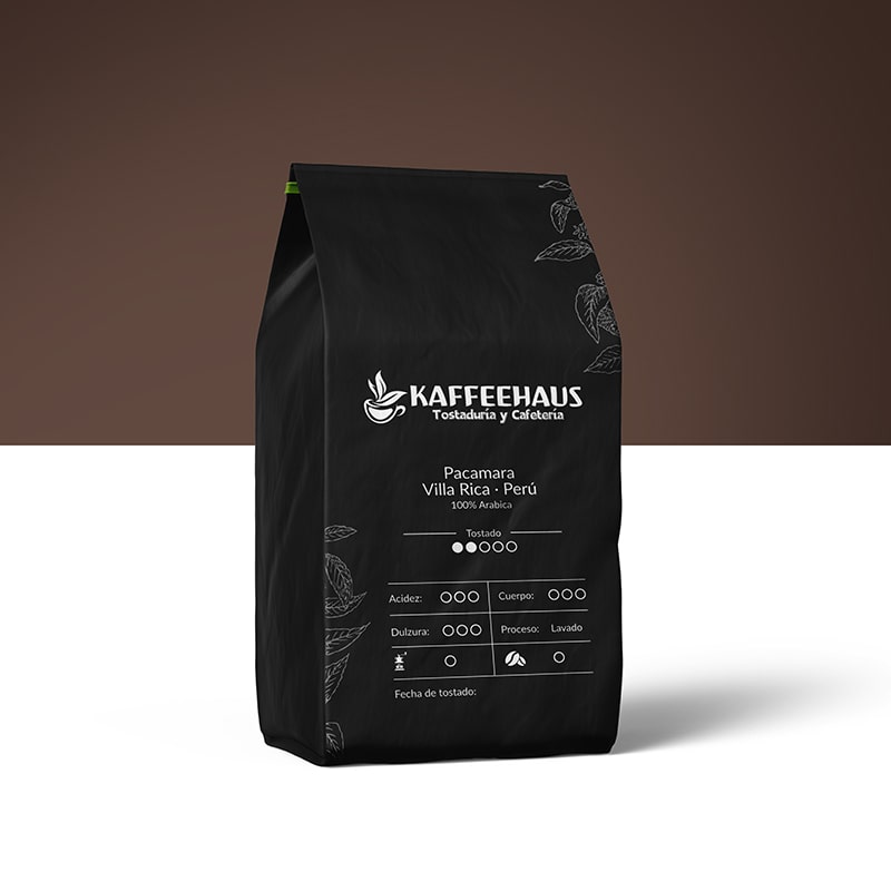 Diseño de empaque bolsa de café Kaffeehaus Arequipa